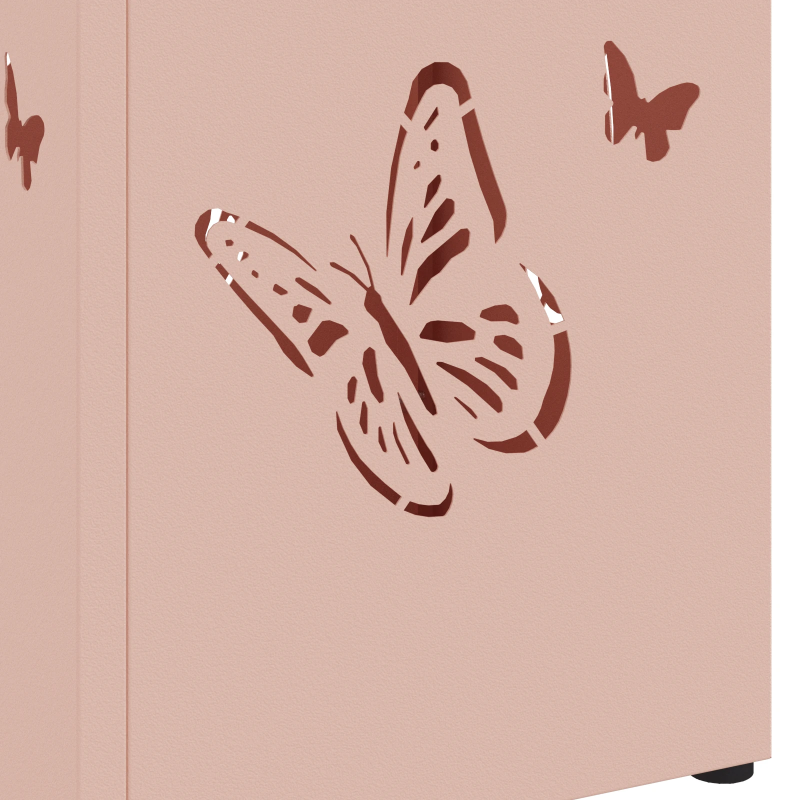 vidaXL Lietussarga statīvs Rozā 15,5 x 15,5 x 49 cm Metāla