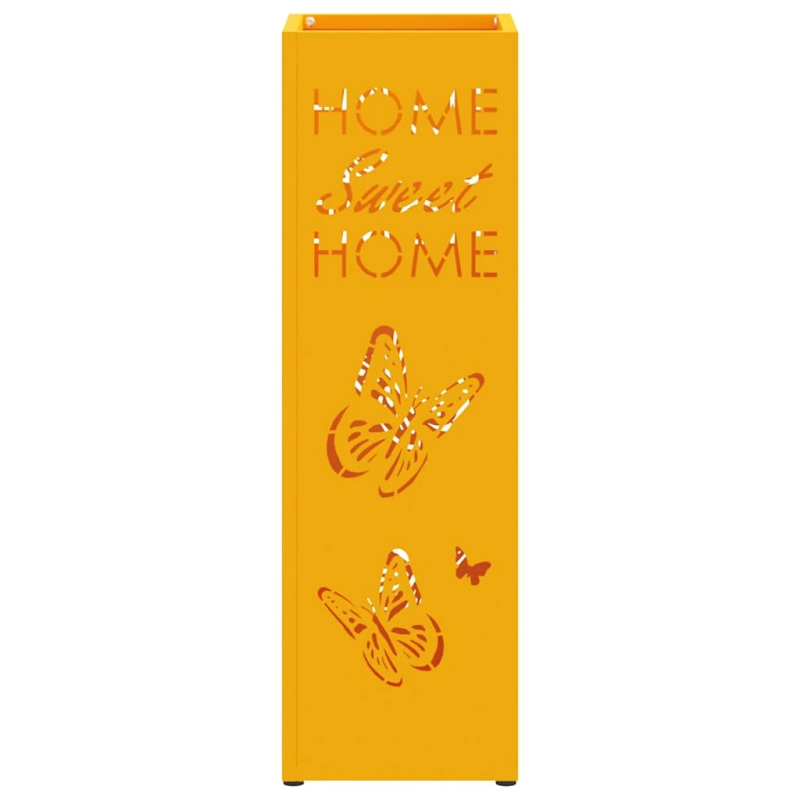 vidaXL Lietussarga statīvs Sinepju 15,5 x 15,5 x 49 cm Metāla