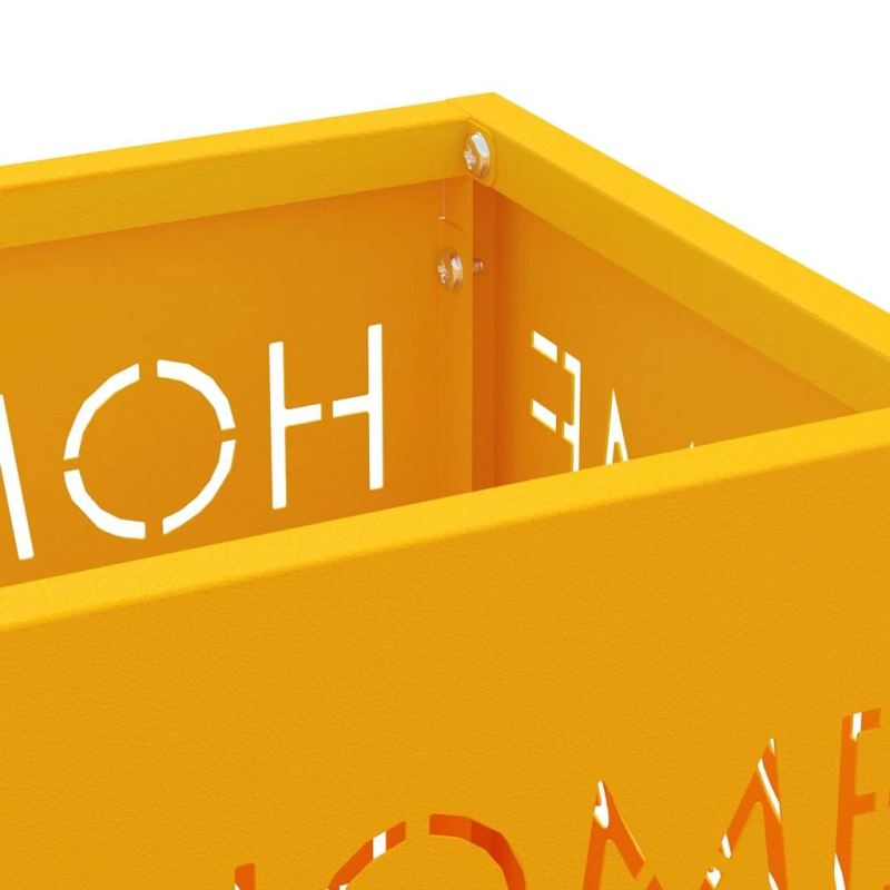 vidaXL Lietussarga statīvs Sinepju 15,5 x 15,5 x 49 cm Metāla