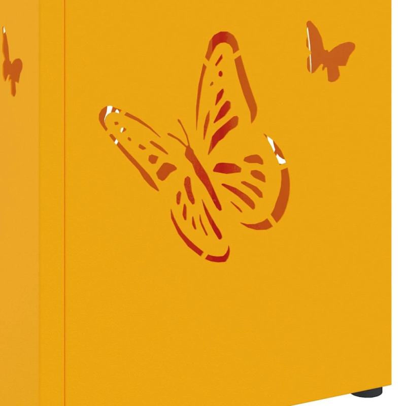 vidaXL Lietussarga statīvs Sinepju 15,5 x 15,5 x 49 cm Metāla