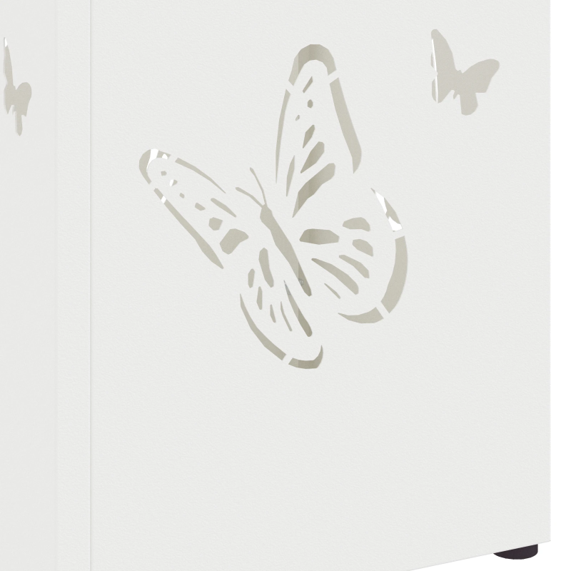 vidaXL Lietussarga statīvs Balts 15,5 x 15,5 x 49 cm Metāla