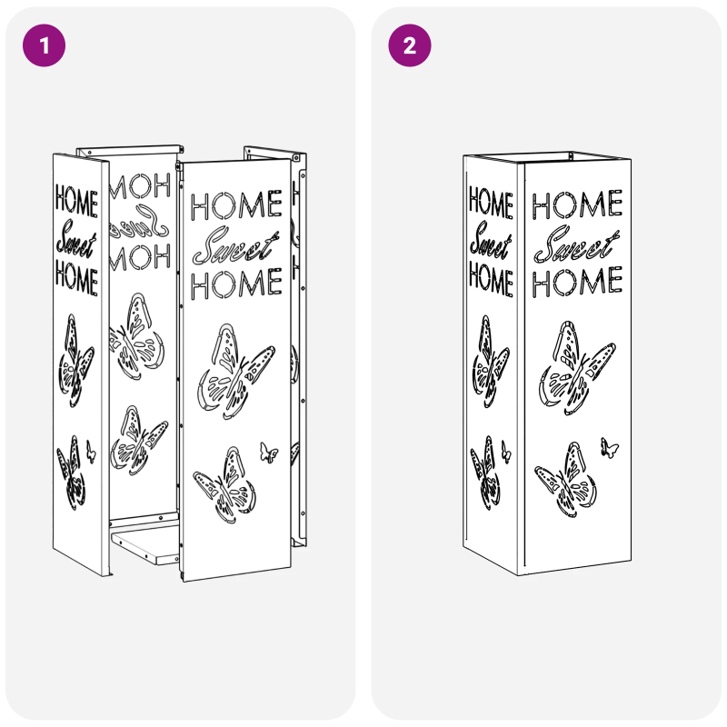 vidaXL Lietussarga statīvs Balts 15,5 x 15,5 x 49 cm Metāla