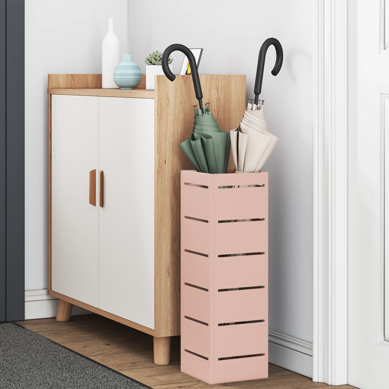 vidaXL Lietussarga statīvs Rozā 15,5 x 15,5 x 49 cm Metāla