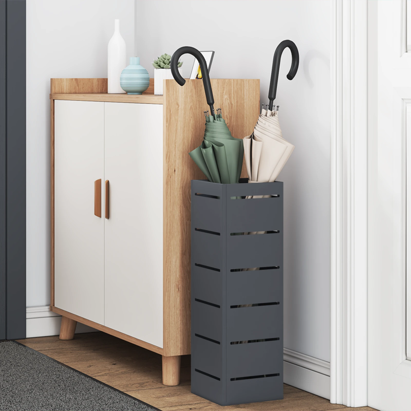 vidaXL Lietussarga statīvs Antracīts 15,5 x 15,5 x 49 cm Metāla