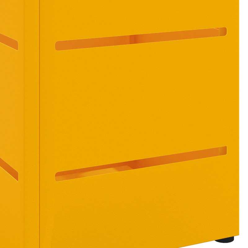 vidaXL Lietussarga statīvs Sinepju 15,5 x 15,5 x 49 cm Metāla