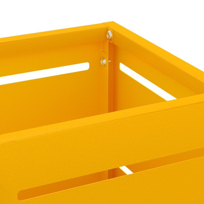 vidaXL Lietussarga statīvs Sinepju 15,5 x 15,5 x 49 cm Metāla