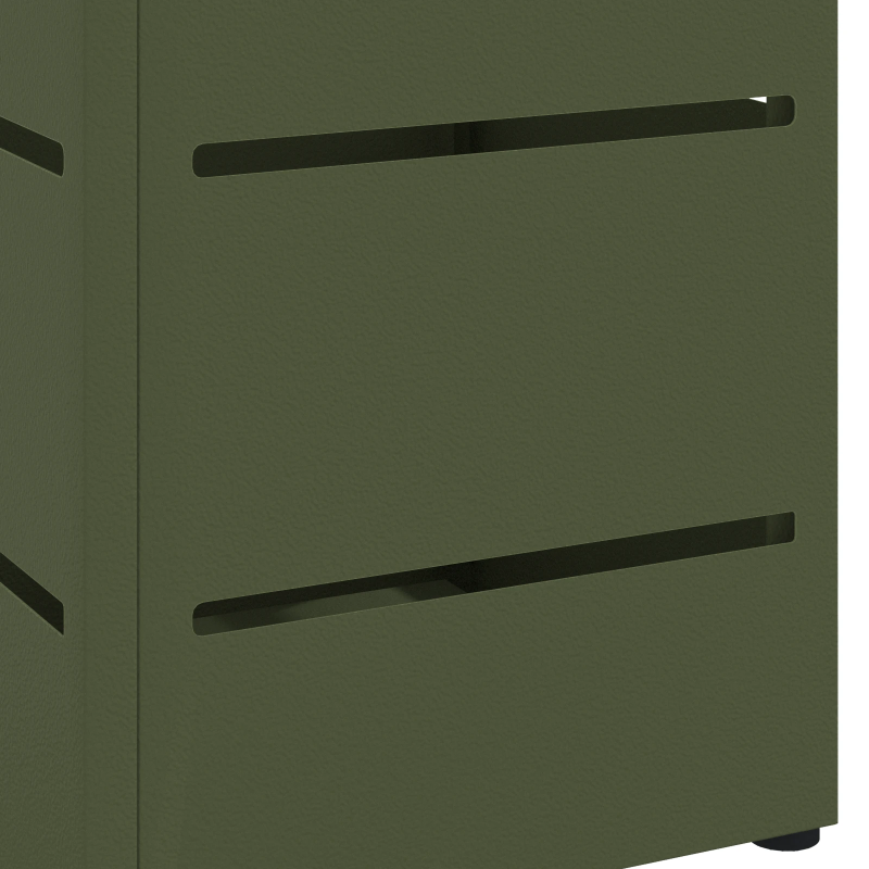 vidaXL Lietussarga statīvs Olīvu zaļš 15,5 x 15,5 x 49 cm Metāla