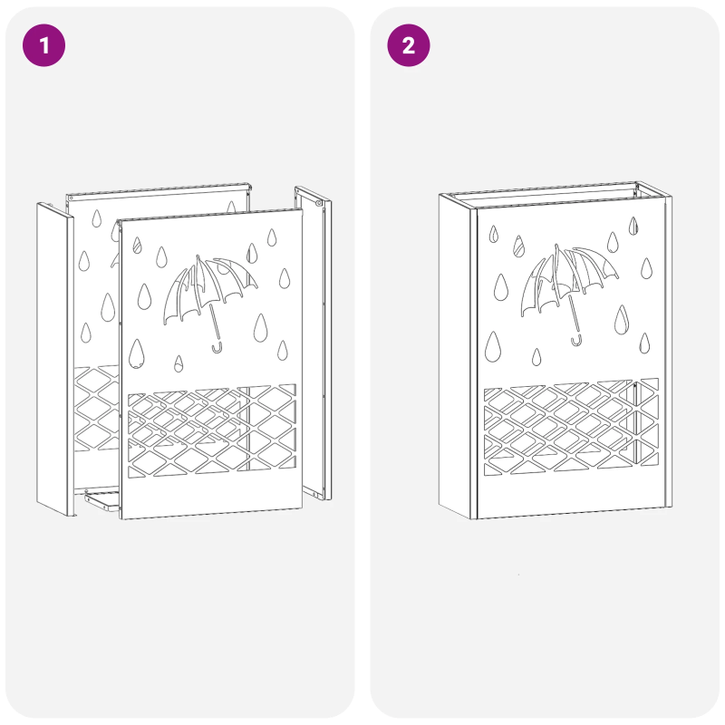 vidaXL Lietussarga statīvs Rozā 28 x 12 x 41 cm Tērauds