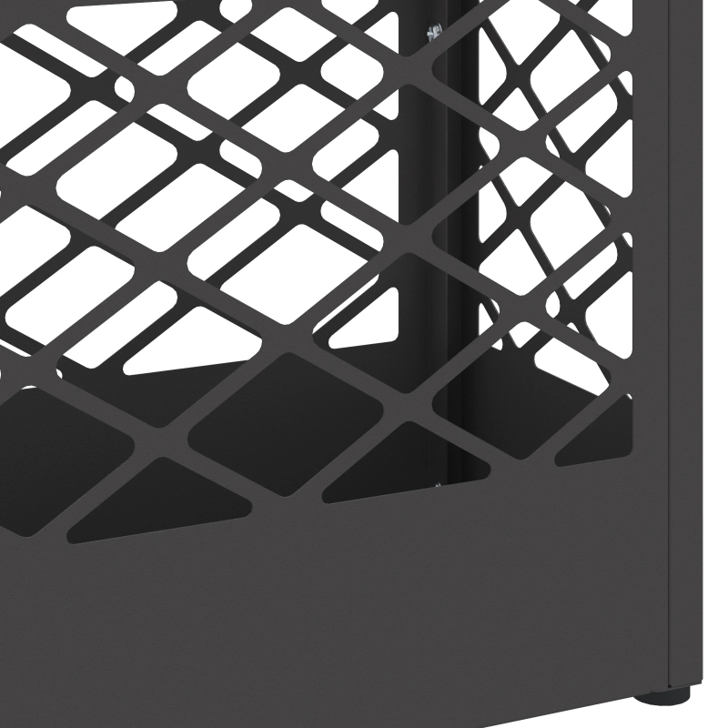 vidaXL Lietussarga statīvs Melna 28 x 12 x 41 cm Tērauds