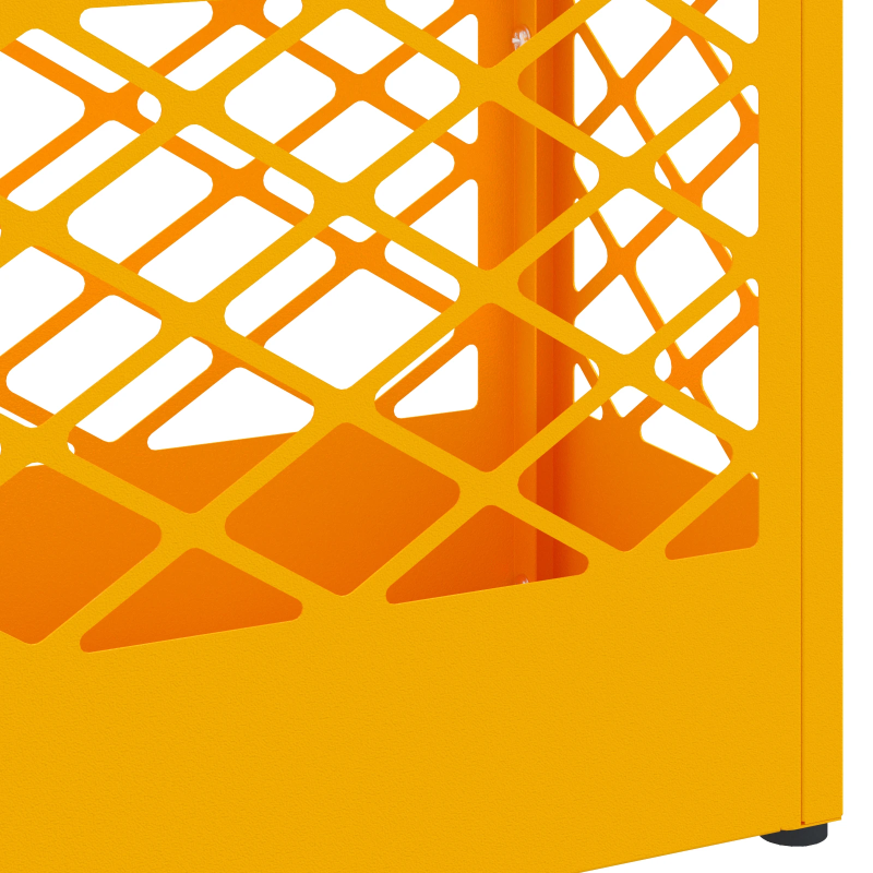 vidaXL Lietussarga statīvs sinepju dzeltena 28 x 12 x 41 cm Tērauds