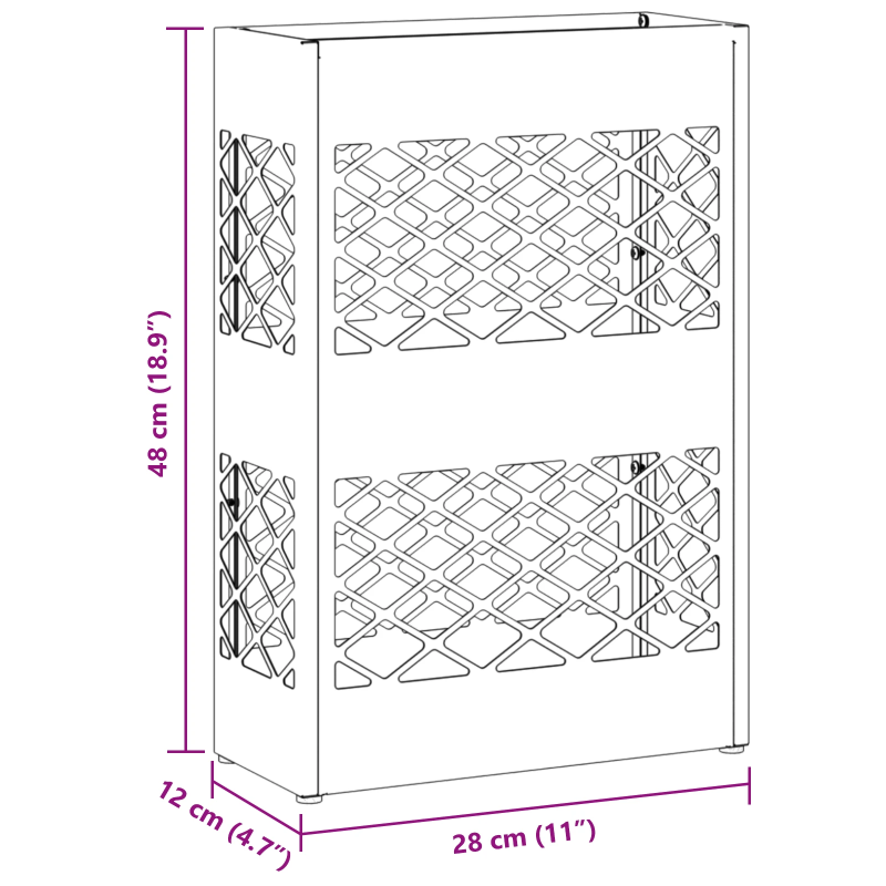 vidaXL Lietussarga statīvs Olīvu zaļa 28 x 12 x 41 cm Tērauds