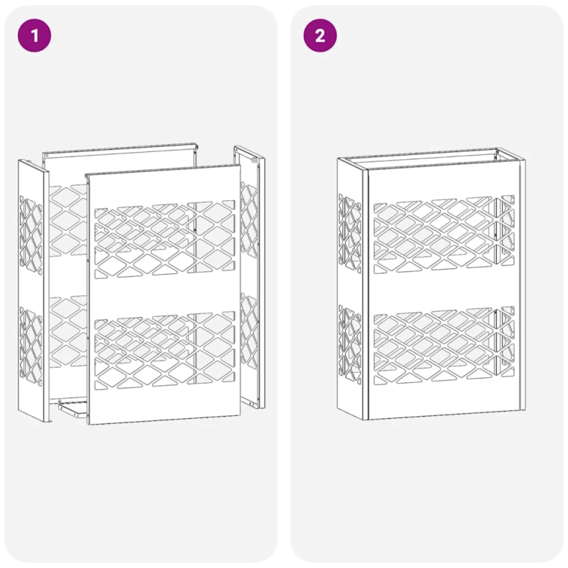 vidaXL Lietussarga statīvs Balts 28 x 12 x 41 cm Tērauds