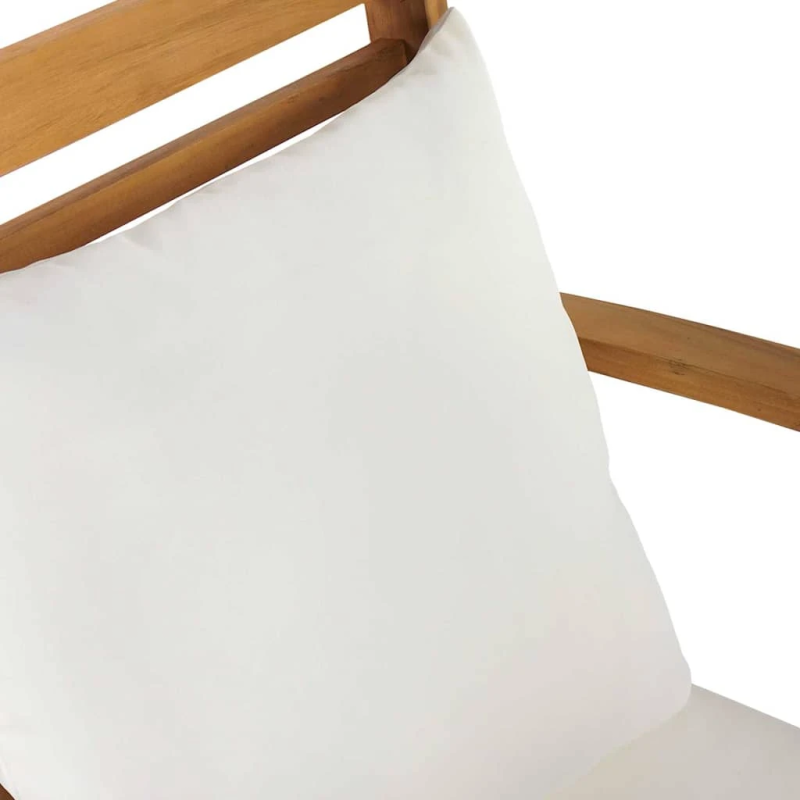 vidaXL sols Brūns un Krēma 110 x 66 x 76 cm Ciets tekša koks