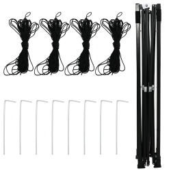 vidaXL Siltumnīca ar iznirstošo rāmi Zaļa 280 x 410 x 315 cm Dzelzs