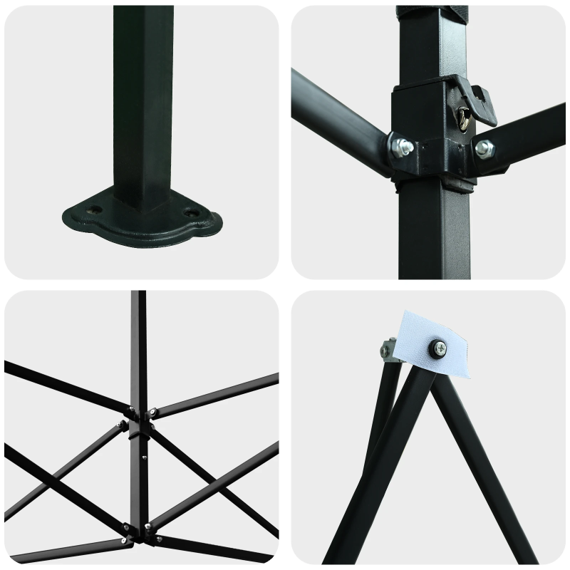 vidaXL Siltumnīca ar iznirstošo rāmi Zaļa 290 x 870 x 315 cm Dzelzs