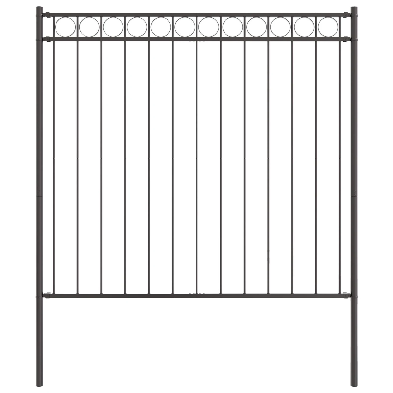 vidaXL Žoga elements Pelēka 170 x 170 cm Tērauds