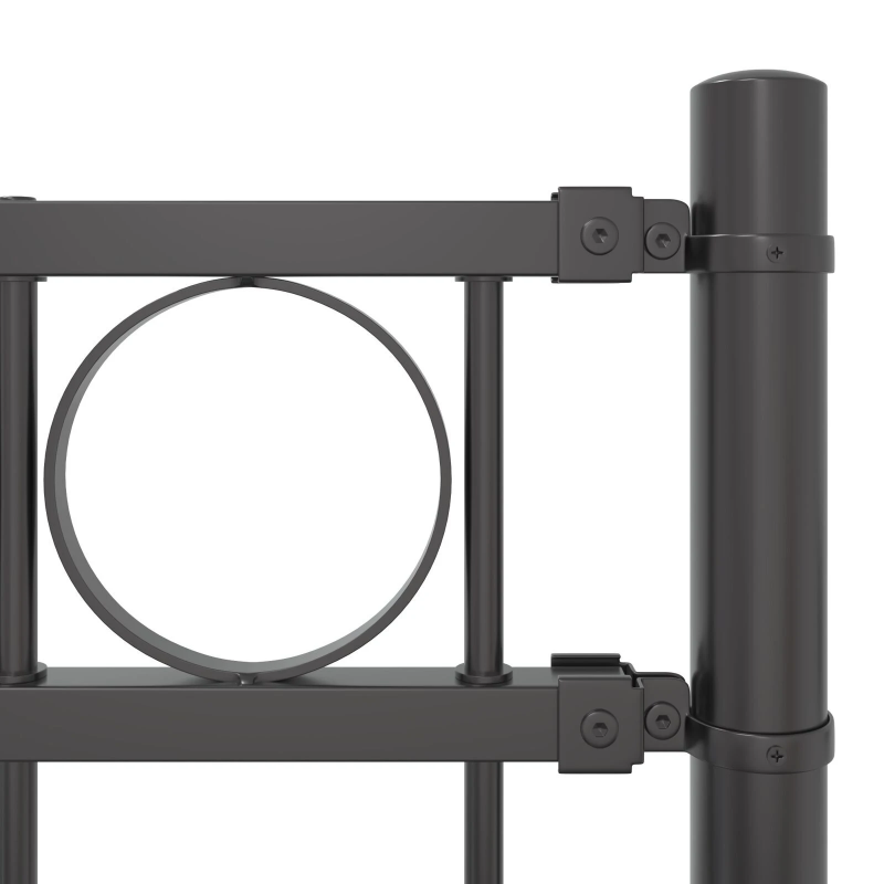 vidaXL Žoga elements Pelēka 170 x 170 cm Tērauds