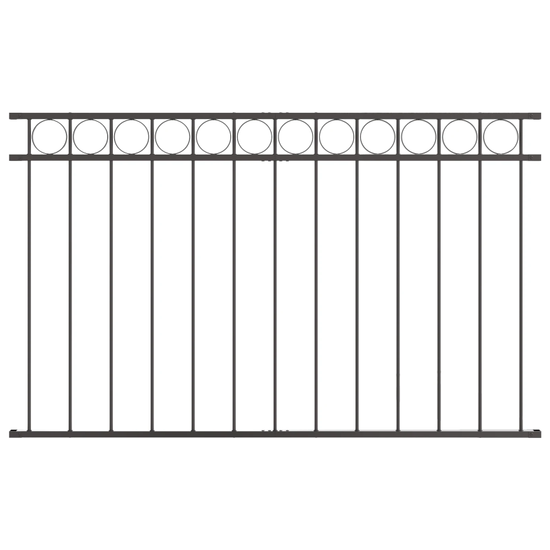 vidaXL Žoga elements Pelēka 170 x 80 cm Tērauds