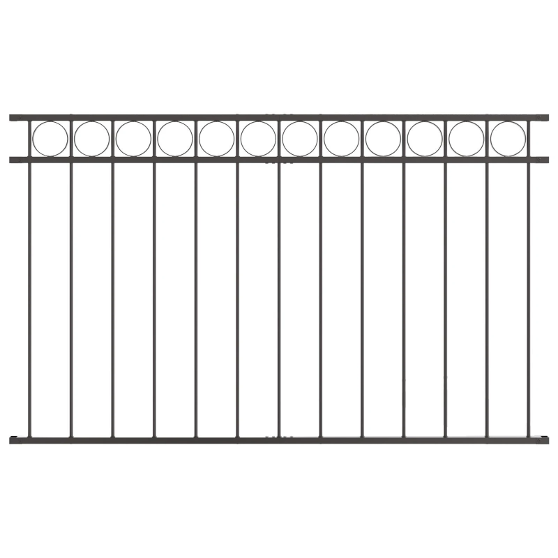 vidaXL Žoga elements Pelēka 170 x 100 cm Tērauds