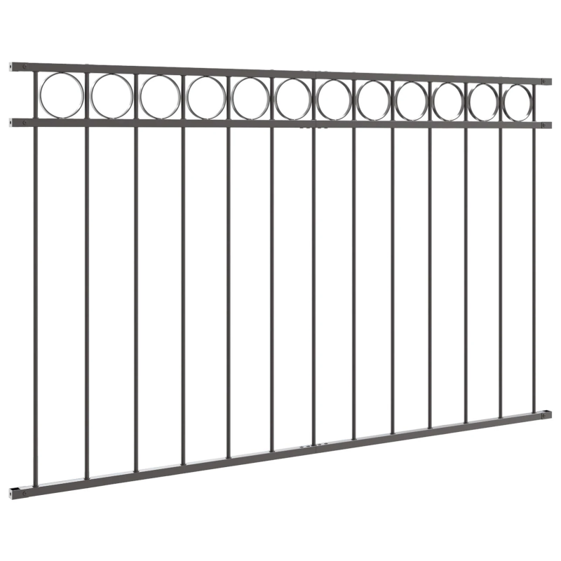 vidaXL Žoga elements Pelēka 170 x 100 cm Tērauds