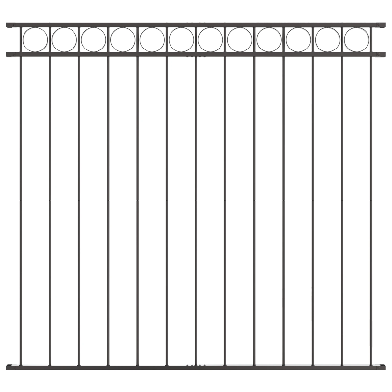 vidaXL Žoga elements Pelēka 170 x 150 cm Tērauds