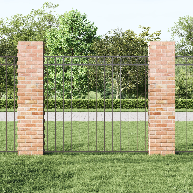 vidaXL Žoga elements Pelēka 170 x 150 cm Tērauds