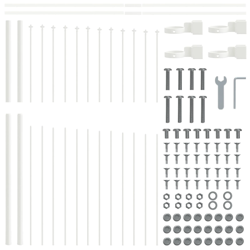 vidaXL Dārza žogs Balts 170 x 165 cm