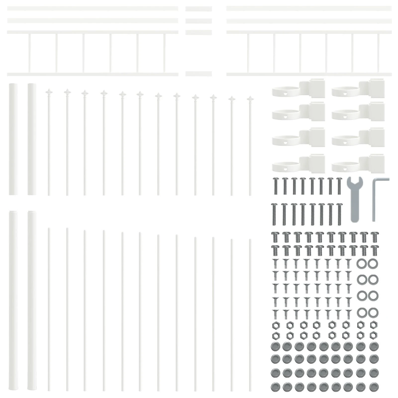 vidaXL Dārza žogs Balts 170 x 225 cm