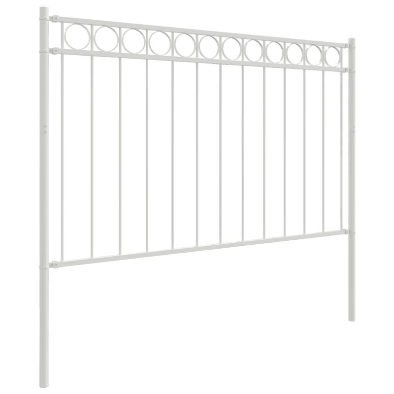 vidaXL Žoga elements Balts 170 x 150 cm Tērauds