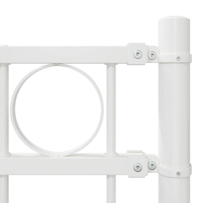 vidaXL Žoga elements Balts 170 x 200 cm Tērauds