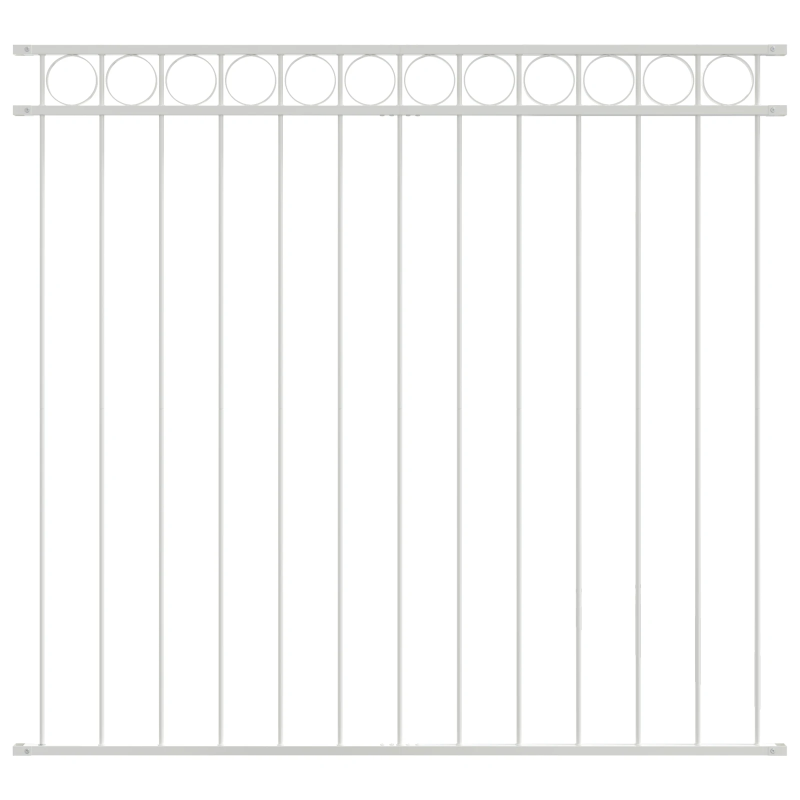 vidaXL Žoga elements Balts 170 x 120 cm Tērauds