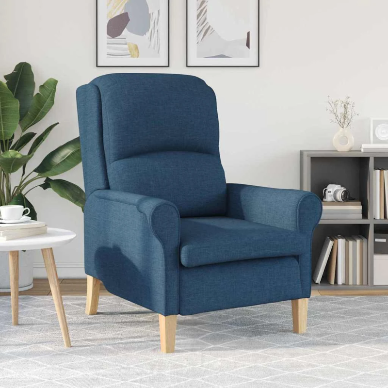 vidaXL atpūtas krēsls Zila 76 x 94 x 102 cm audums