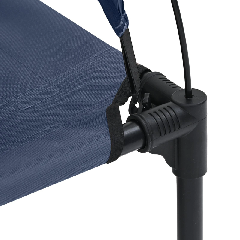 vidaXL Suņu gulta Tums zils 122 x 93 x 106,5 cm Tērauds