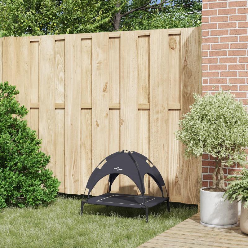 vidaXL Suņu gulta Melna 63 x 49,5 x 60 cm Tērauds