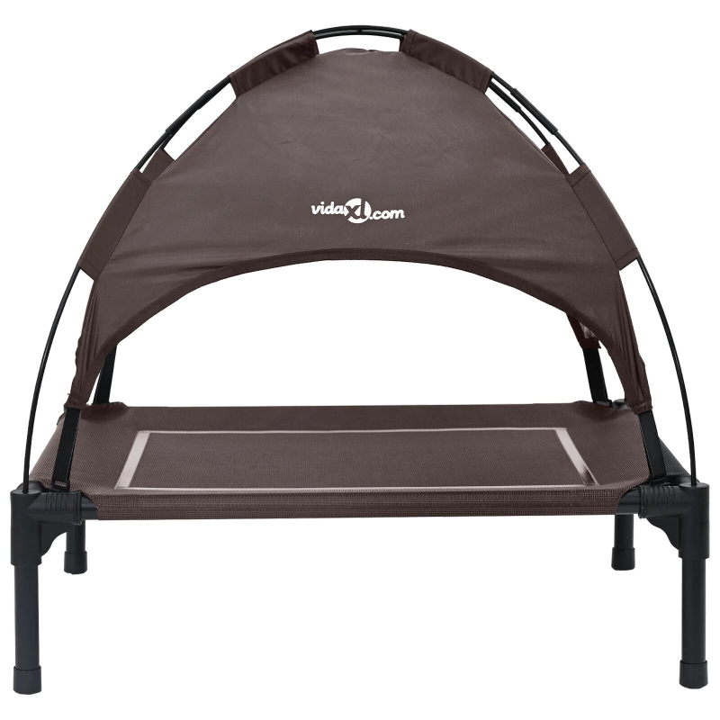 vidaXL Suņu gulta Brūna 63 x 49,5 x 60 cm Tērauds