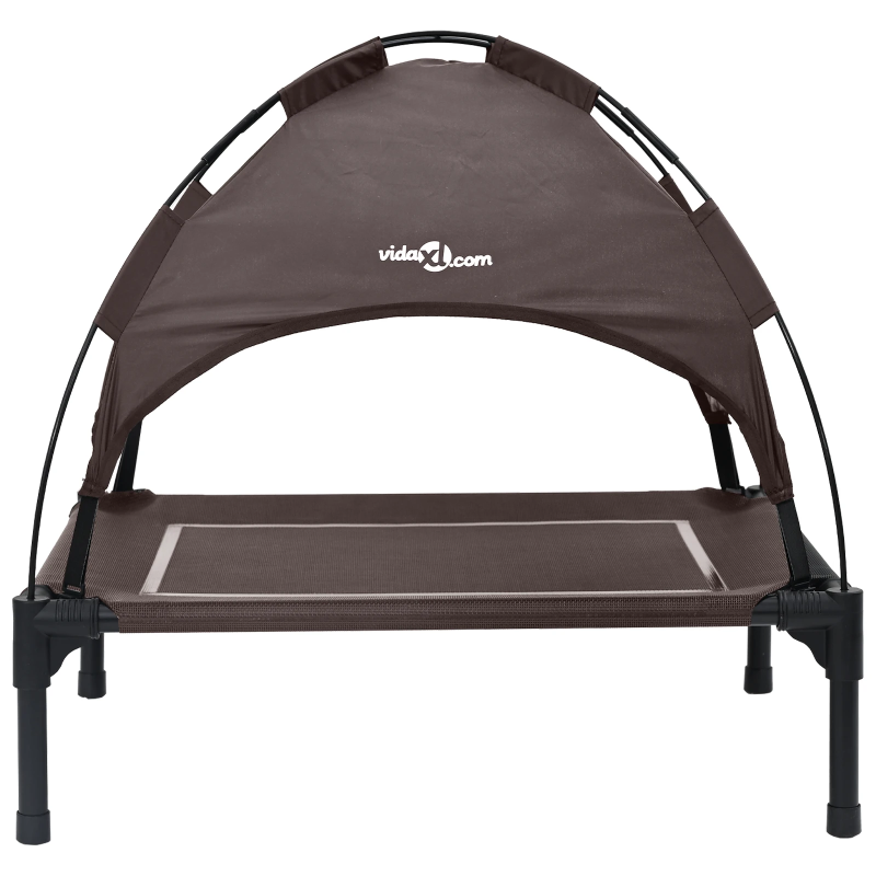 vidaXL Suņu gulta Brūna 71 x 64 x 71 cm Tērauds