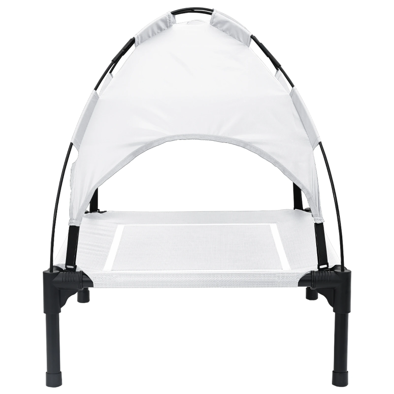 vidaXL Suņu gulta Sudrabaini pelēks 71 x 64 x 71 cm Tērauds