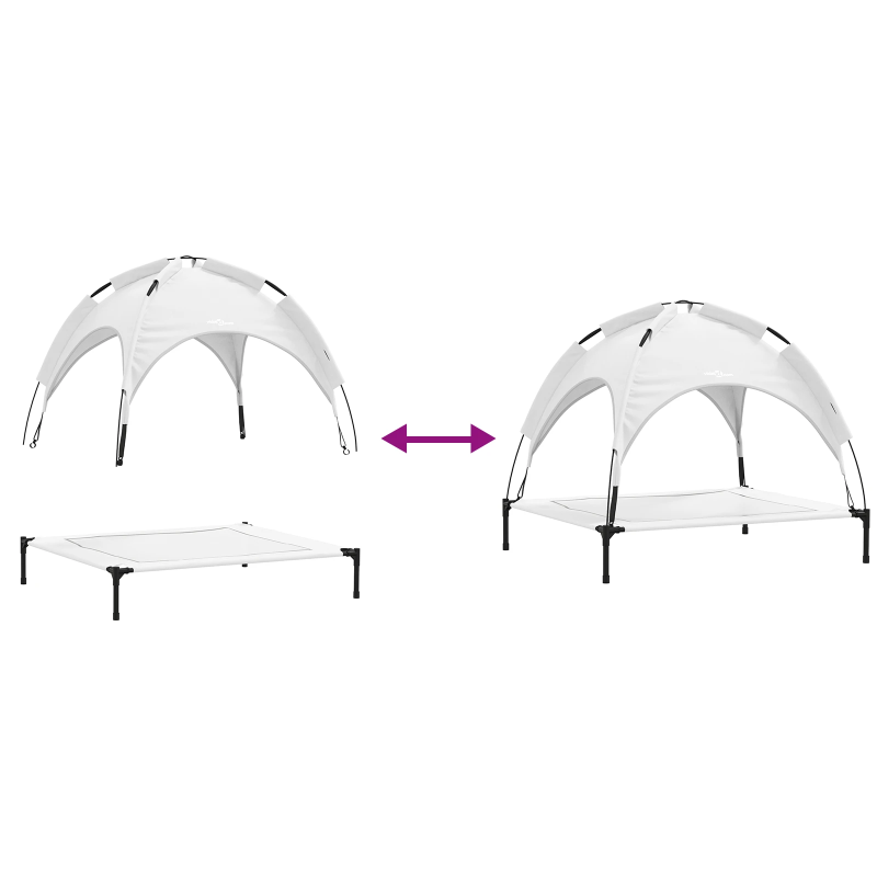 vidaXL Suņu gulta Sudrabaini pelēks 104 x 86 x 84,5 cm Tērauds
