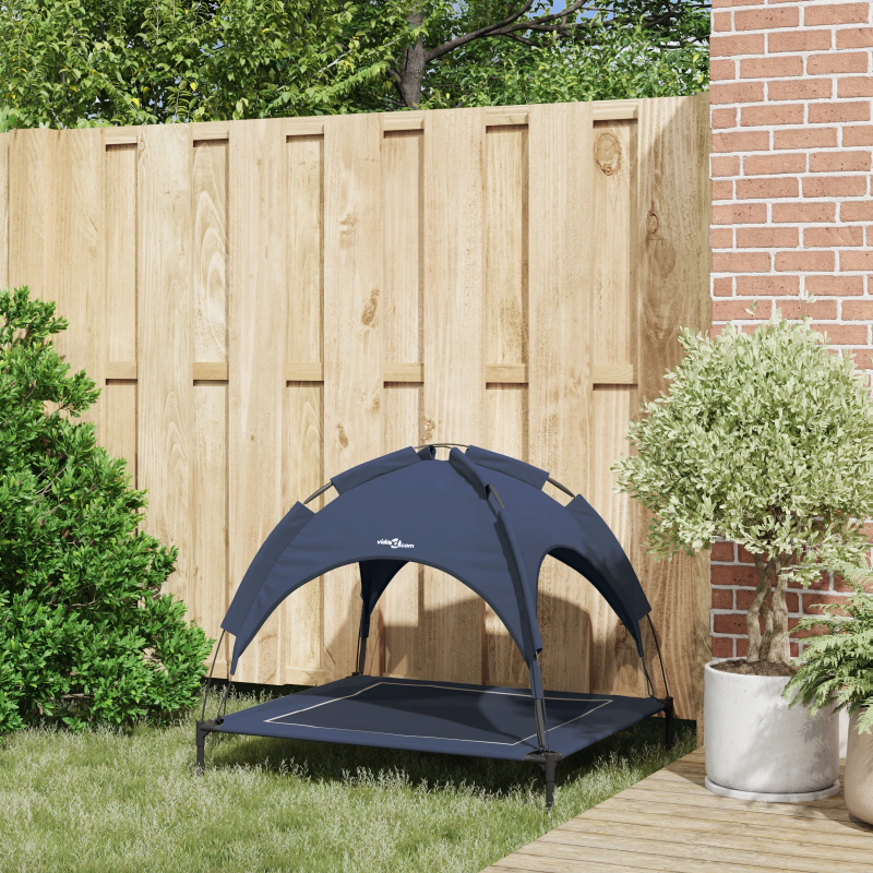 vidaXL Suņu gulta Tums zils 90 x 81 x 80,5 cm Tērauds