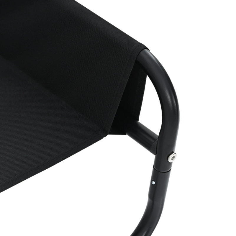 vidaXL Suņu gulta Melna 75 x 75 x 30 cm Tērauds