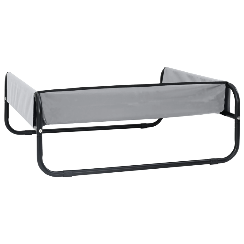 vidaXL Suņu gulta Gaiši pelēks 57 x 57 x 24 cm Tērauds