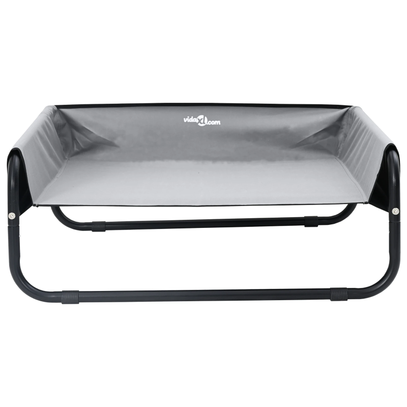 vidaXL Suņu gulta Gaiši pelēks 70 x 70 x 28,5 cm Tērauds