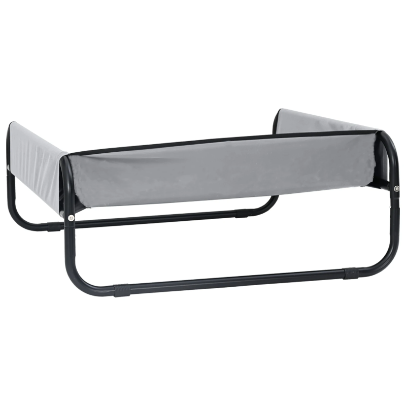 vidaXL Suņu gulta Gaiši pelēks 70 x 70 x 28,5 cm Tērauds