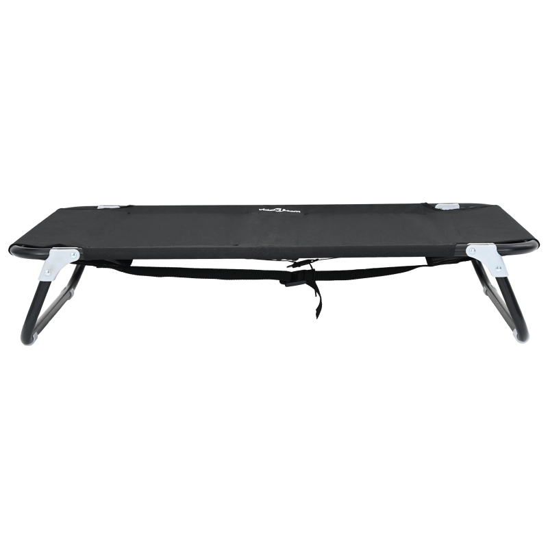 vidaXL Suņu gulta Melna 90 x 55 x 18 cm Tērauds