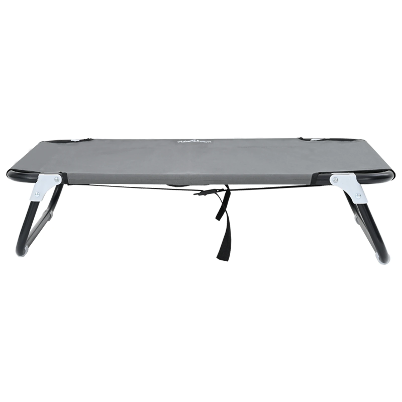 vidaXL Suņu gulta Gaiši pelēks 80 x 55 x 18 cm Tērauds