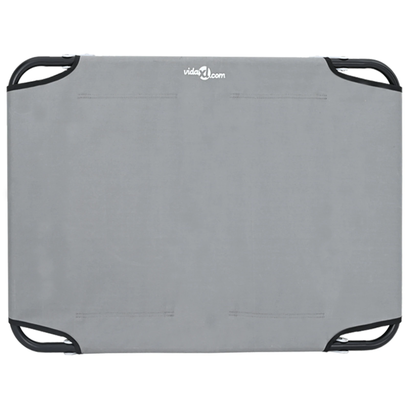vidaXL Suņu gulta Gaiši pelēks 80 x 55 x 18 cm Tērauds
