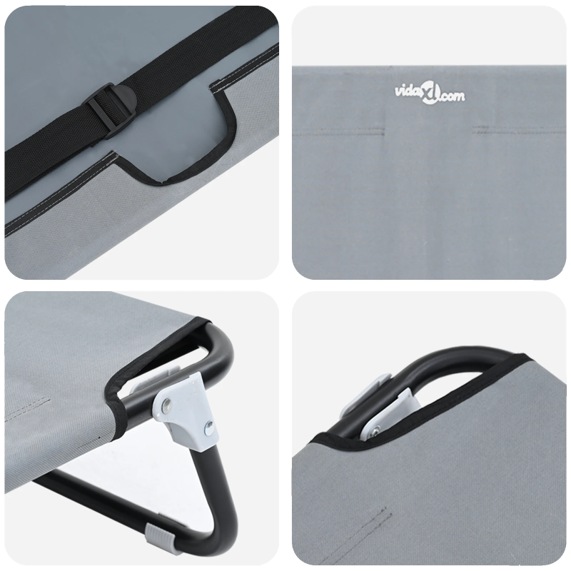 vidaXL Suņu gulta Gaiši pelēks 90 x 55 x 18 cm Tērauds