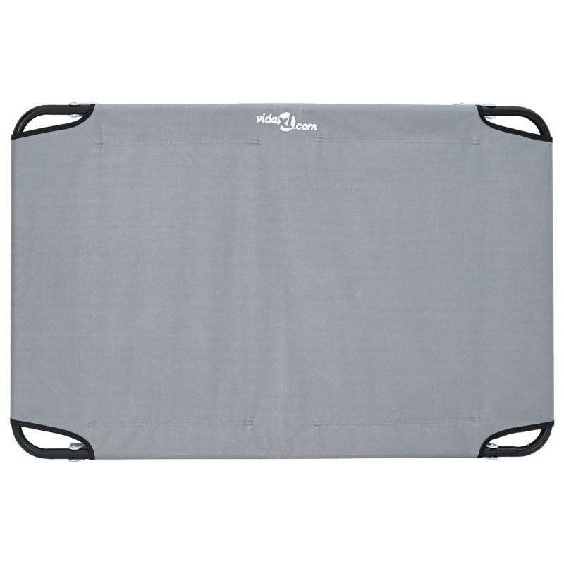 vidaXL Suņu gulta Gaiši pelēks 90 x 55 x 18 cm Tērauds