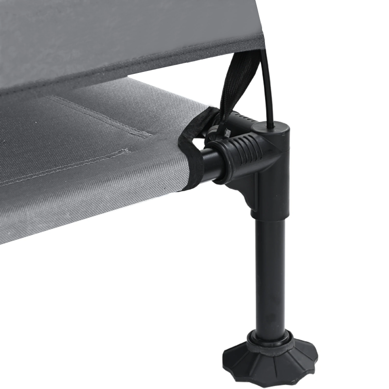 vidaXL Paaugstināta suņu gulta Gaiši pelēks 127 x 81 x 108 cm