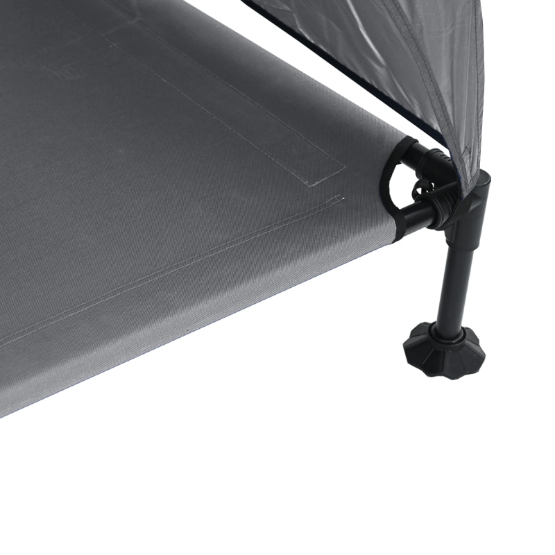 vidaXL Paaugstināta suņu gulta Gaiši pelēks 127 x 81 x 108 cm